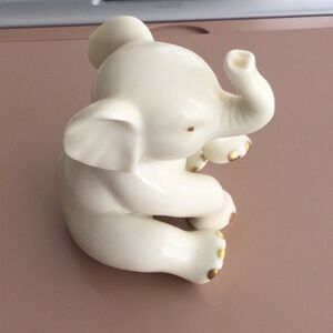 Lenox Elephant Miniature Figurine w/ gold accents